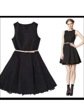 Jason Wu Target Black Sequin Tulle Hem Cocktail Dress Little Black Dress Sz 8